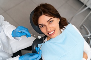 a patient during a dental checkup