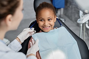 a child during a dental appointment